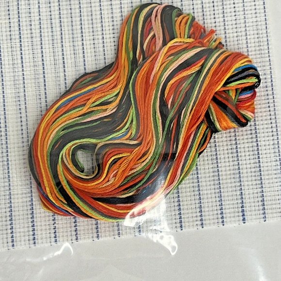 2 New Candamar Designs Cross Stitch Kit Indians and Pumpkins Scarecrow Halloween - Picture 7 of 8